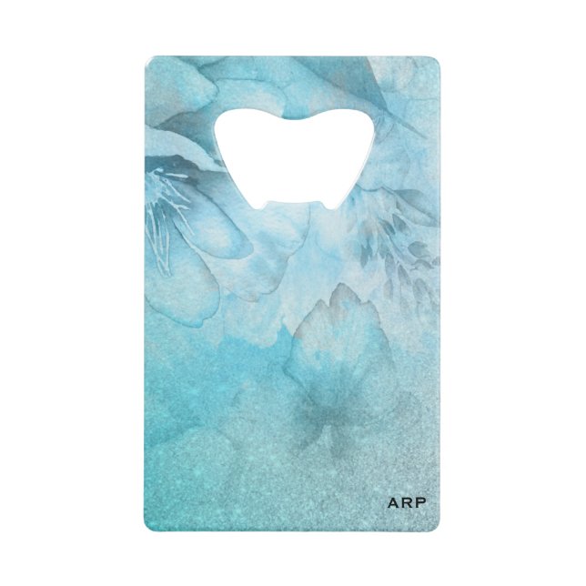 *~* Floral Turquoise Glitter Watercolor Celestial (Front)