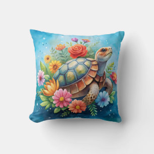 Floral Turtle Cushion