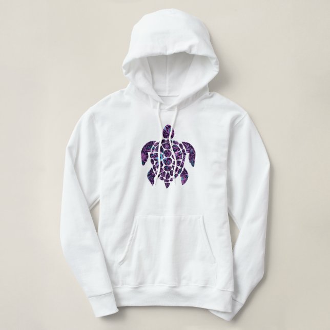Floral Turtle Hoodie (Design Front)