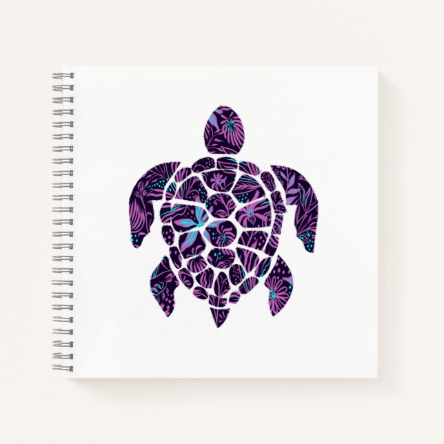 Floral Turtle   Notebook (Front)