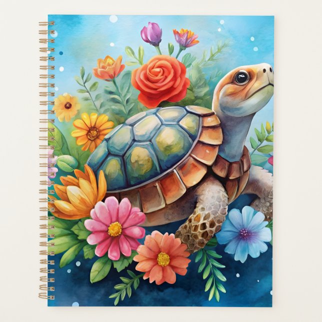 Floral Turtle Planner (Front)