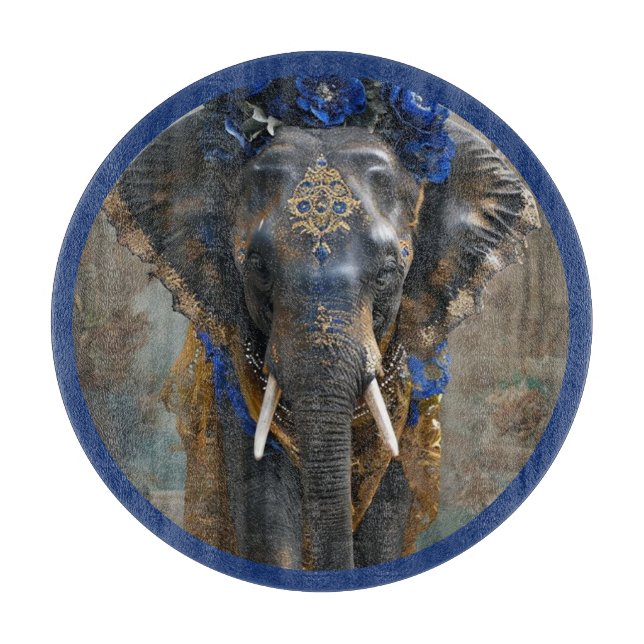 Floral Tusk Serenity Cutting Board (Front)