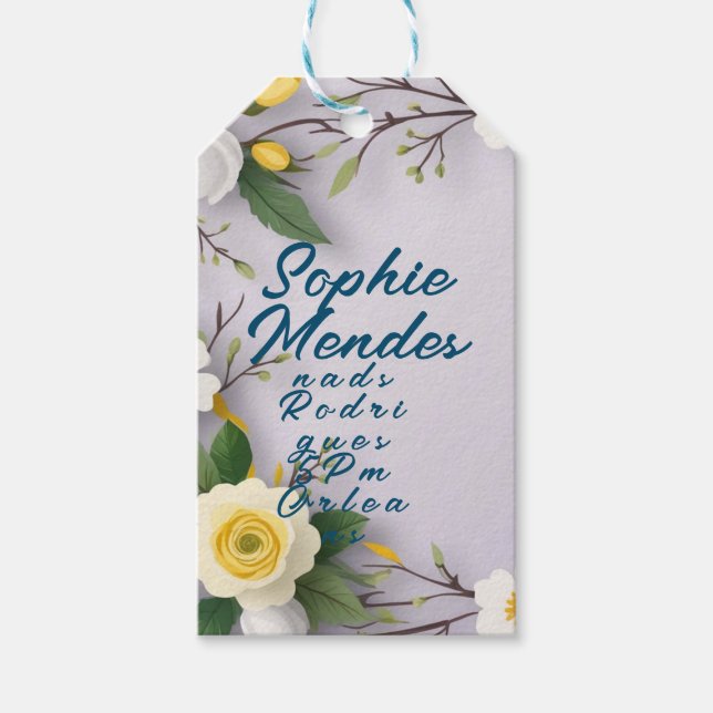 floral twig Gift Tag (Front)