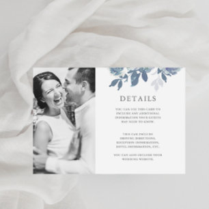 Floral Two Sided Guest Details Photo Enclosure