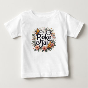 Floral Typography with Quirky Charm Baby T-Shirt