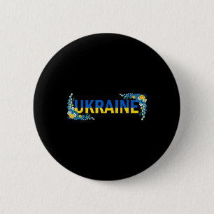 Floral Ukraine  I Stand With Ukraine support Ukrai 6 Cm Round Badge