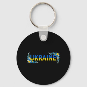Floral Ukraine  I Stand With Ukraine support Ukrai Key Ring