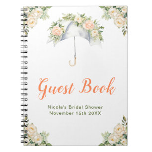 Floral Umbrella Bridal Shower Guest Book