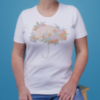 Floral Umbrella MOM TO BE TEXT BACK Baby Shower