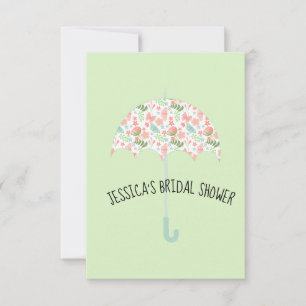 Floral Umbrella Shower Invitation