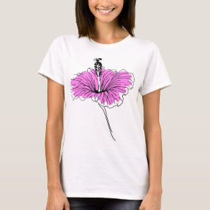 Floral und pink T-Shirt