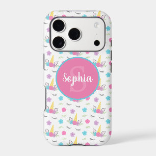 Floral Unicorn Face Personalised Monogram