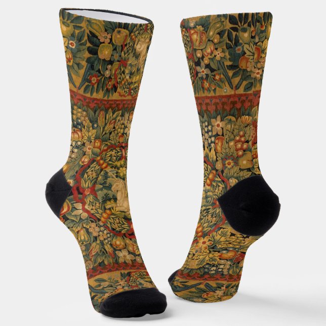 Floral Unicorn Motif Socks (Angled)