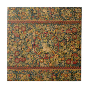 Floral Unicorn Motif Tile