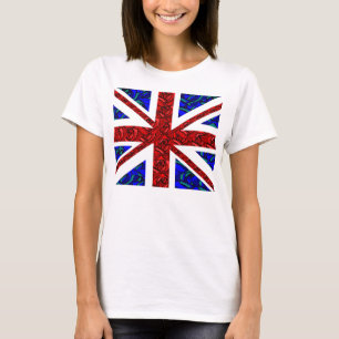 floral union jack,cool unionjack,trendy union jack T-Shirt