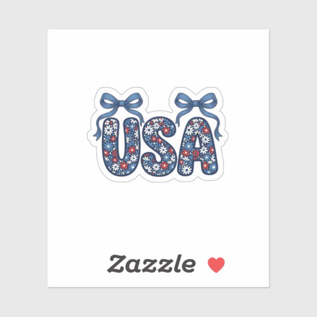 Floral USA Bow Patriotic Vector Design_1 (Sheet)