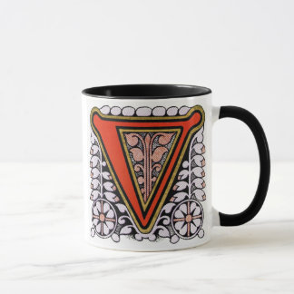 Floral 'V' - Mug