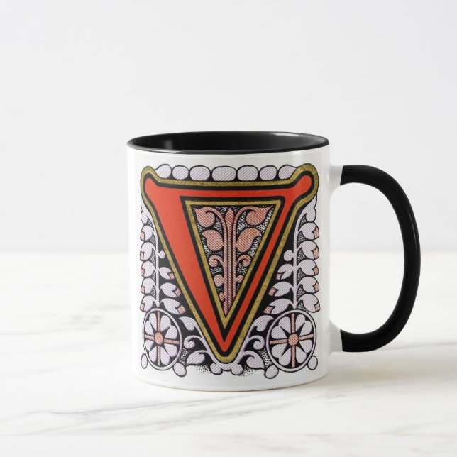 Floral 'V' -  Mug (Right)