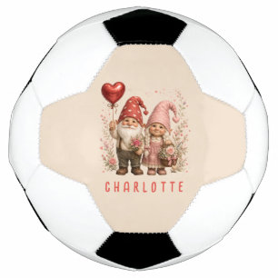 Floral Valentine Gnomes Custom Football