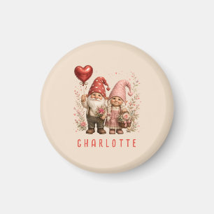 Floral Valentine Gnomes Custom Magnet