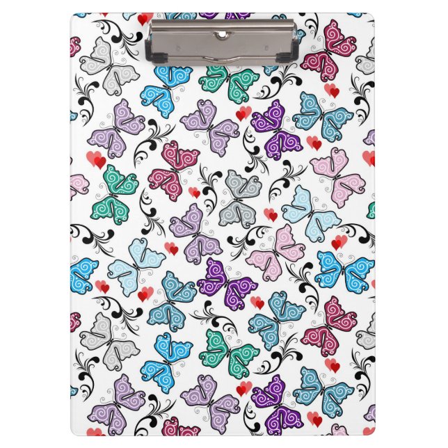 Floral Valentine Pattern Clipboard (Front)