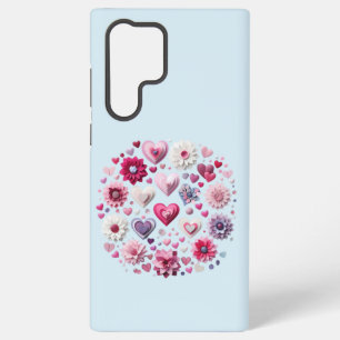 Floral Valentine's Day Heart Samsung Galaxy Case