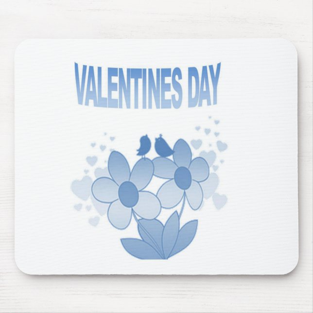 Floral Valentines Day Mouse Mat (Front)
