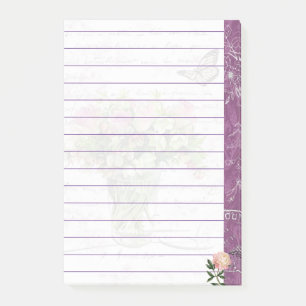 Floral vase post-it notes