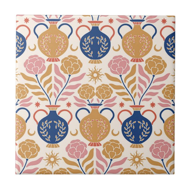 floral vases tile (Front)