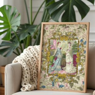 Floral Victorian French Fashion Decoupage Tissue P Paper