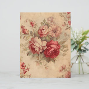 Floral Victorian Scrapbook Journalling Paper