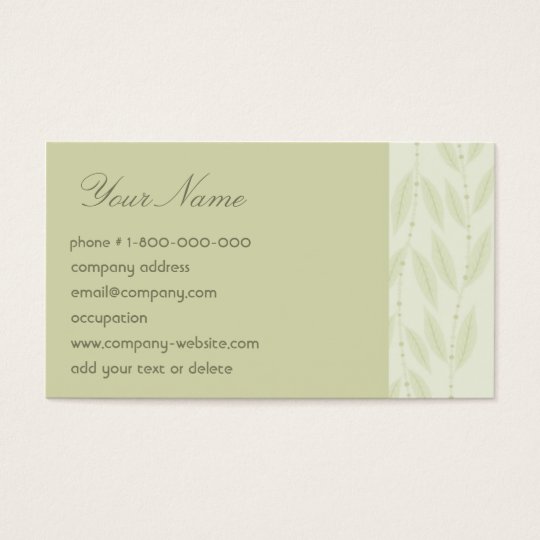 Floral Vine Business Card