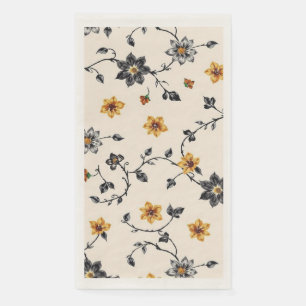 Floral Vine Pattern Paper Guest Towel Napkin