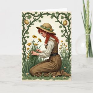 Floral Vine Portrait Card