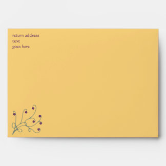floral vine swirl envelopes