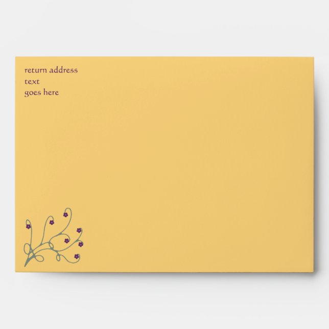 floral vine swirl envelopes (Front)