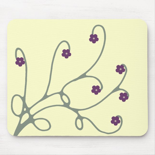 Floral Vine Swirl mousepad (Front)