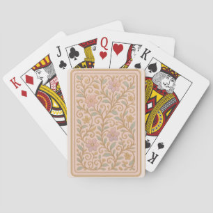 Floral Vines Blush Pink Gold Card Deck