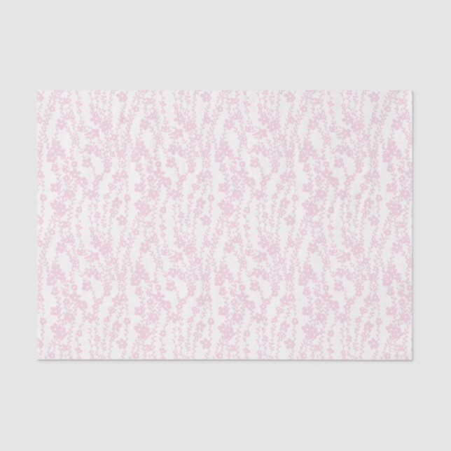 Floral Vines (Ivory - Pink) Tissue Paper (Front)