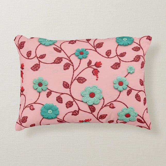 Floral Vines Pattern Decorative Cushion (Front)