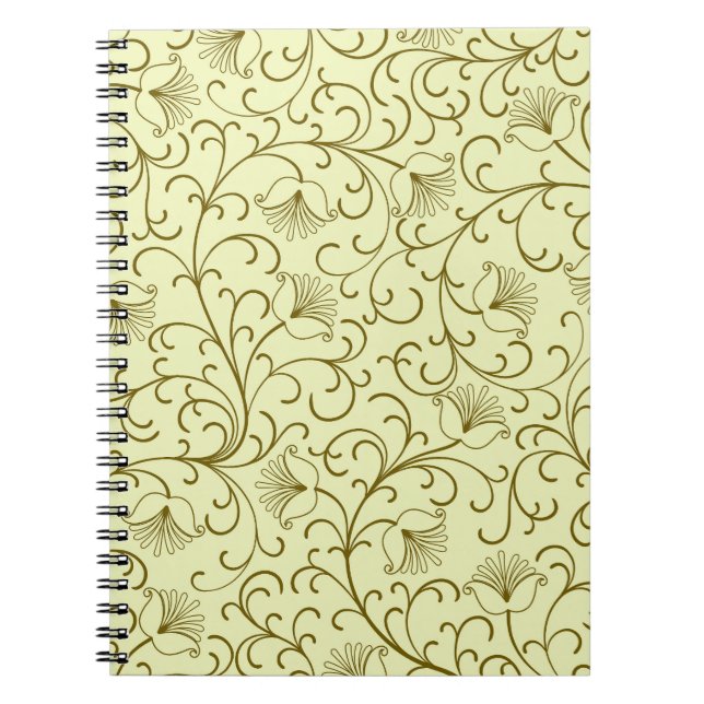 Floral Vintage: Beautiful Backdrop Illustration Notebook (Front)