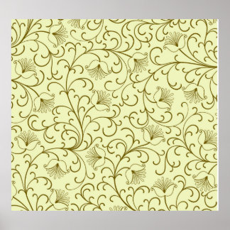 Floral Vintage: Beautiful Backdrop Illustration Poster