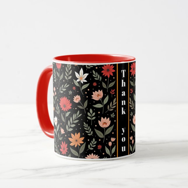 Floral Vintage Beautiful Modern Collection Mug (Front Left)