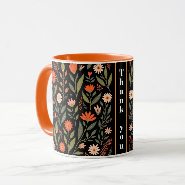 Floral Vintage Beautiful Trendy Collection Mug (Front Left)