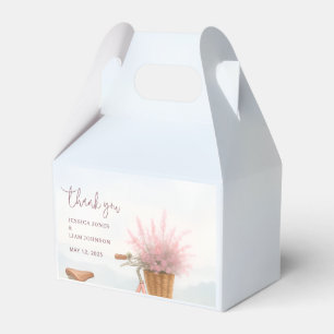 Floral Vintage Bicycle Engagement Party Thank you Favour Box