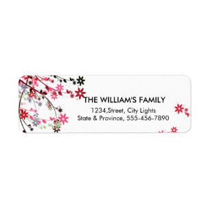 Floral Vintage Decorative Swirl Return Labels