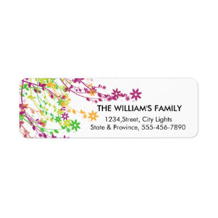 Floral Vintage Decorative Swirl Return Labels
