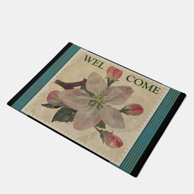 Floral:Vintage Doormat (Angled)