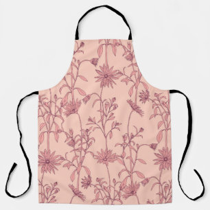 Floral vintage elements, seamless background. apron