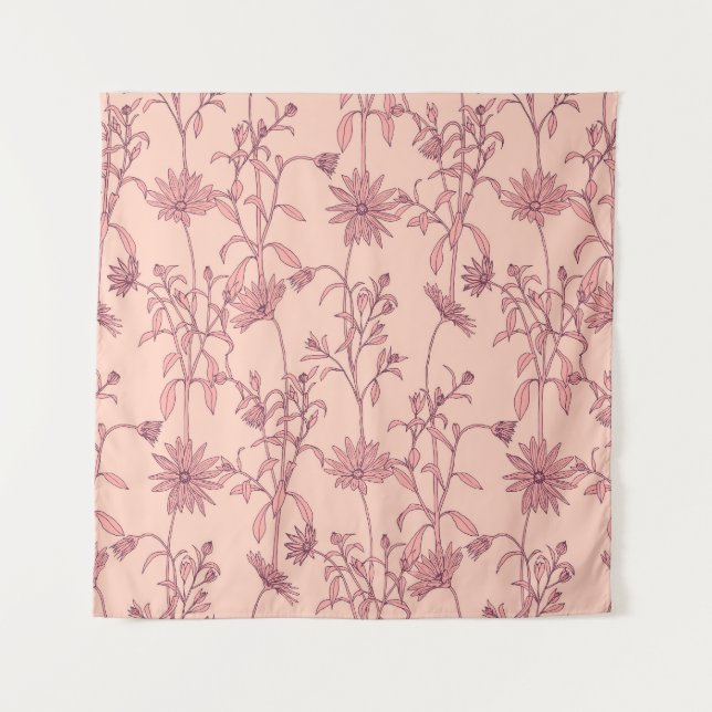 Floral vintage elements, seamless background. tapestry (Front)